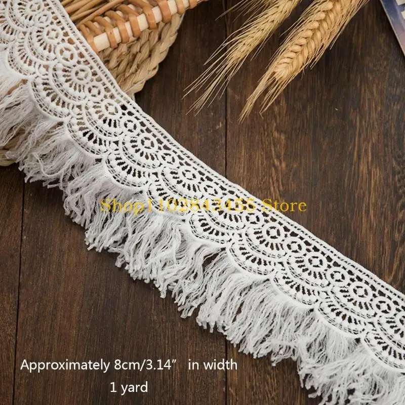 49MC Lace Ribbon Wedding Decoration جميل هدايا تعبئة البوليستر مادة بيضاء