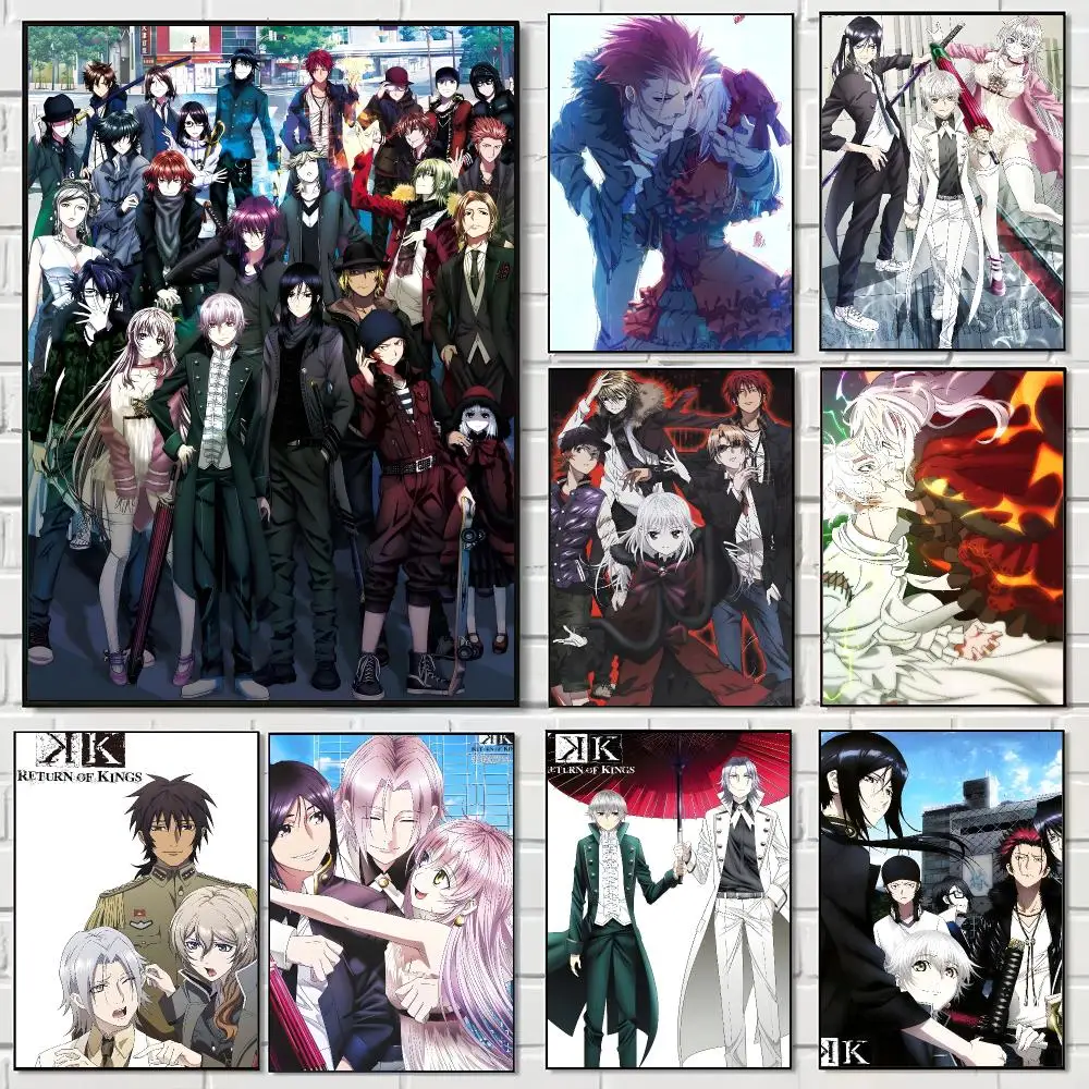 Japanese Anime K-K Project Poster Pegatina artistica HD autoadhesiva impermeable para salon dormitorio