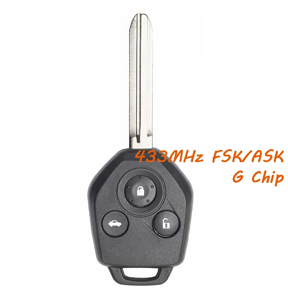 

KEYECU 3 Buttons 433MHz ASK/ FSK G Chip Remote Key Fob for Subaru Forester Impreza XV 2013 2014 2015 2016 2017