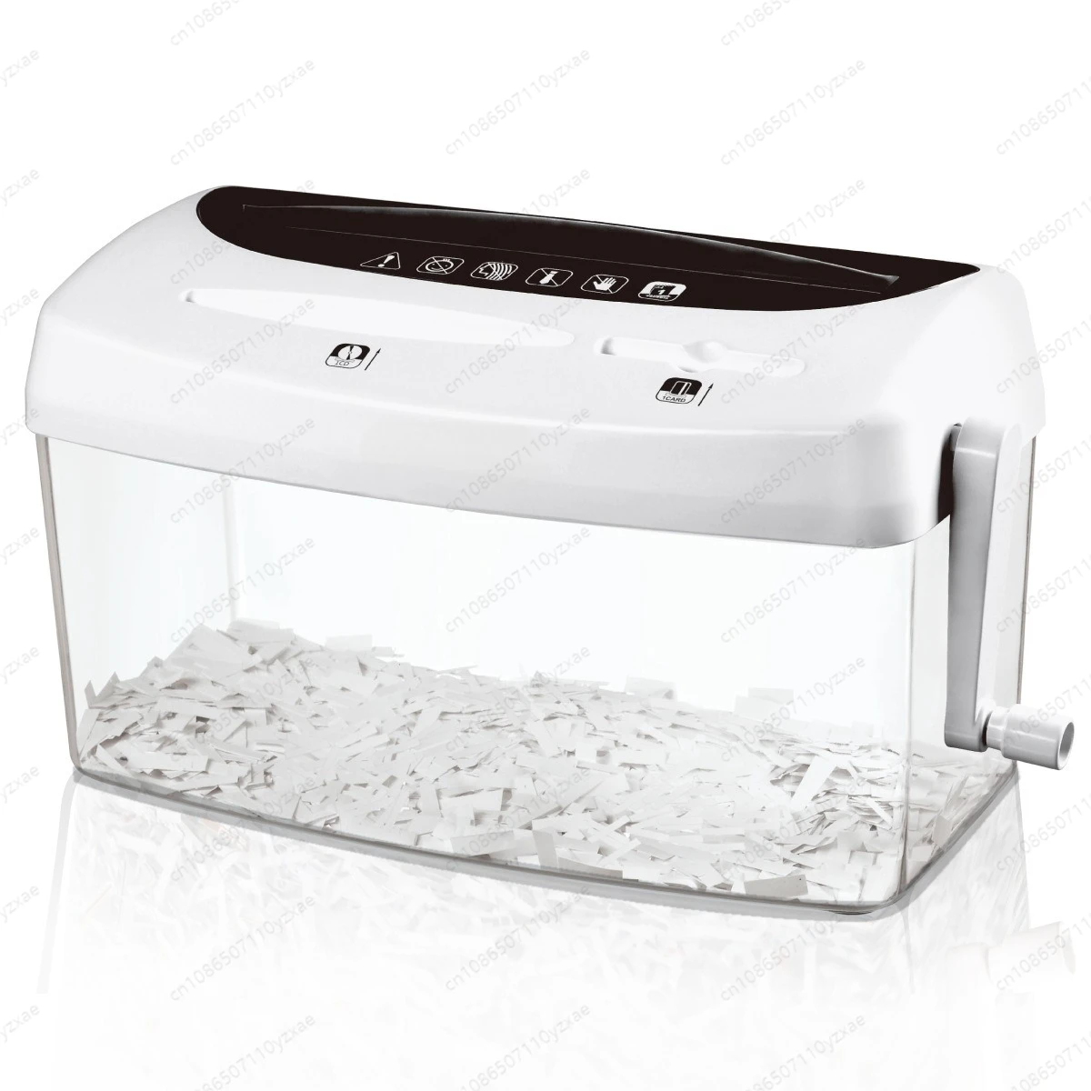 Manual Hand Crank Paper Shredder, Portable Desktop Tool for Home Office, Quiet & No Electricity Needed