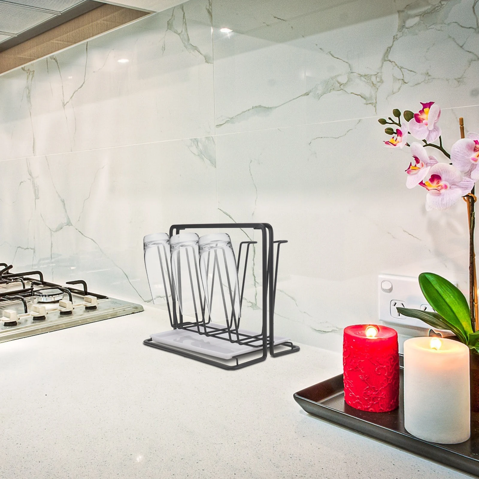 Cup Drying Rack Mug ganizer St Holder Kitchen Counter Dish Rack Lightweight Premium Material Home Restaurant Storage