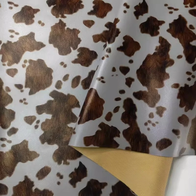 Exquisite Dairy Cow Pattern Leather Film Fabric  For Handcrafted Diy Soft Headboard Sofa Pillow Cover Upholstered Backrest Bag