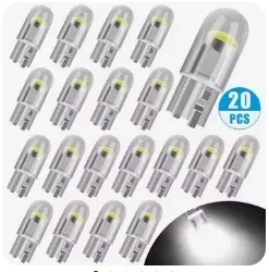 

20pcs T10 LED COB 6000K White Car Interior Light Dome Lamp Map Bulb 168 194 Turn Signal Light Door Light