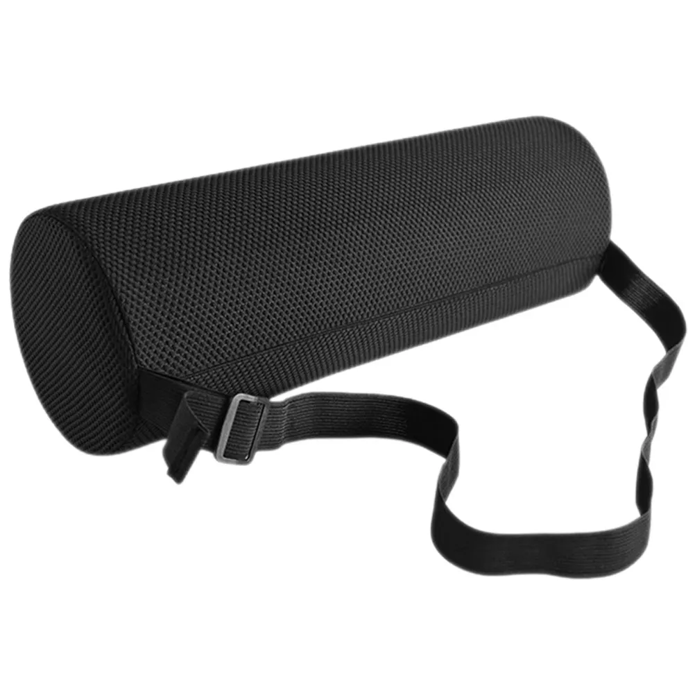 Memory Foam Lumbar Support Pillow Breathable 3D Mesh Adjustable Roll for Office Chair Car Seat Back Rest Lumbar Support Pillow