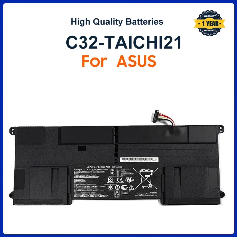 C32-TAICHI21 Laptop Battery for ASUS Ultrabook TAICHI21 TAICHI 21 C32-TAICHI21 11.1V 3200mAh 35WH