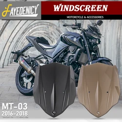 For Yamaha MT-03 2016 2017 2018 2019 MT 03 MT03 Accessories Double Bubble New Windscreen Windshield Wind Deflectors with Bracket