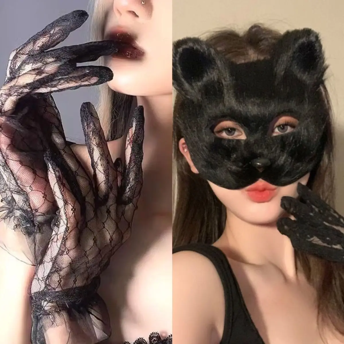 Halloween temporada de formatura estudante sexy máscara de raposa masquerade festa raposa máscara feminina rosto cheio cosplay máscaras realistas mulher anime