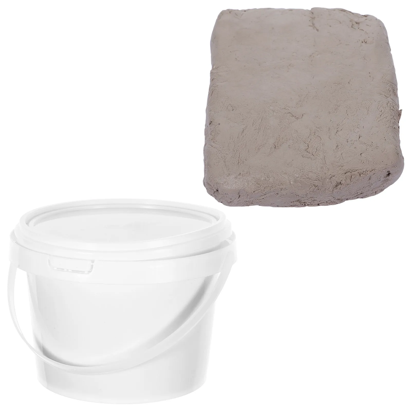 

1Set White Air Dry Clay for Sculpting and Crafting School Art Projects DIY Activities Kaolin Modeling Clay in Sealed Bucket 500G