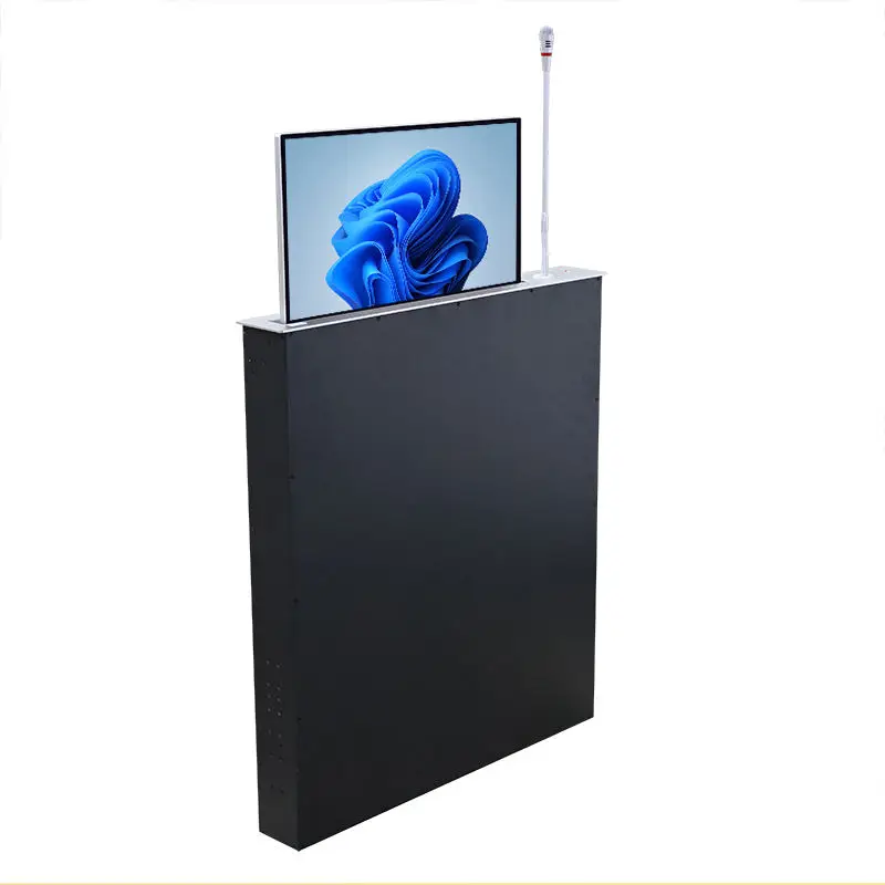 Adjustable Hidden LCD Monitor Lifter 15.6inch Adjustable Touchscreen with Microphone