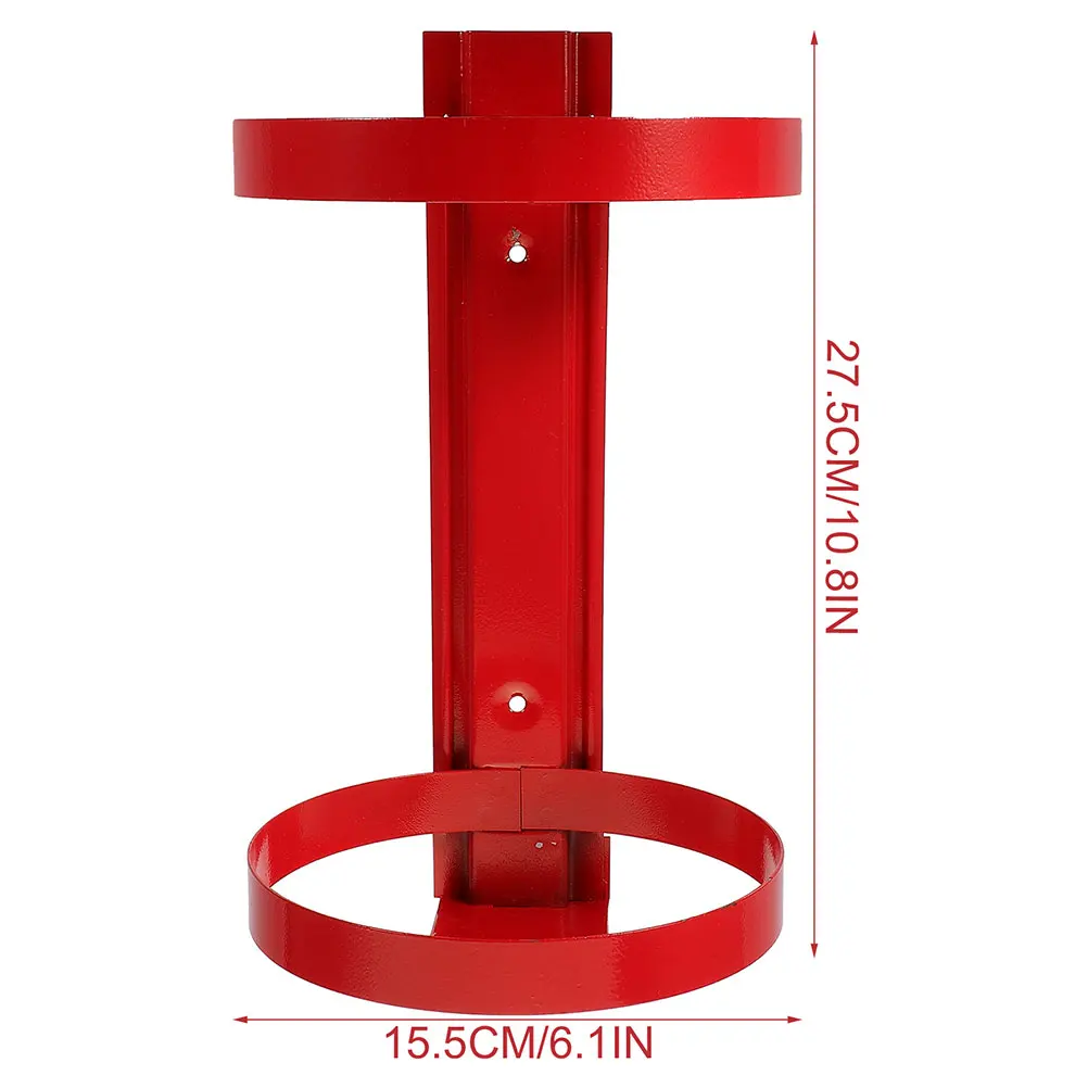 2Pcs Wall-mounted Fire Extinguisher Bracket Iron Hanger Stand Mounting Kit for Car 5kg Capacity Space-saving Design