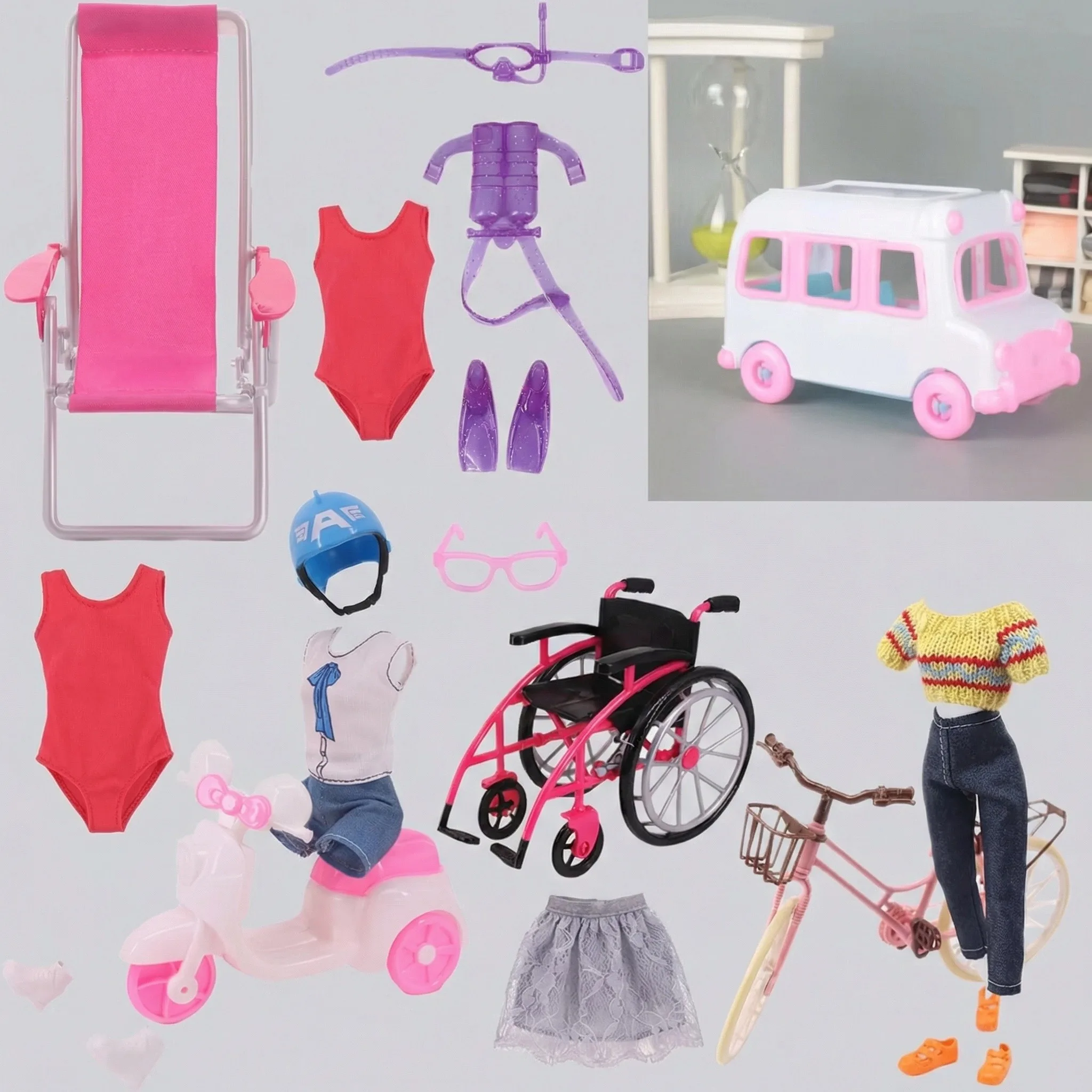 Accessoires de poupée, moto, vélo, voiture, meubles, accessoires de fête pour poupée BJD de 30 cm et 1/6, jouet DIY pour fille, cadeau pour notre génération