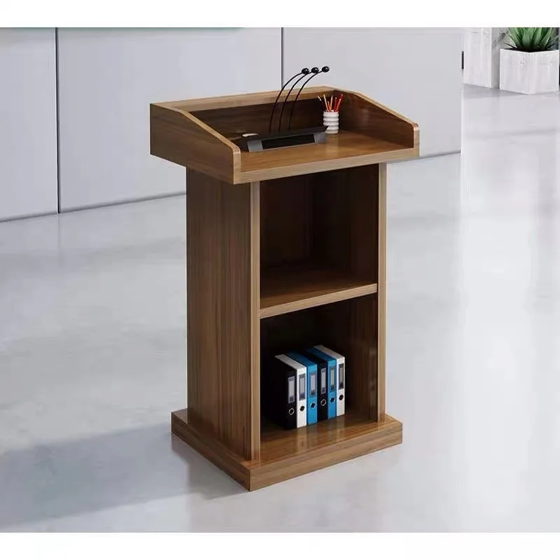 

School Student Classroom Board Multimedia Podium Lecture Table, Training Course Lecture Teacher Table