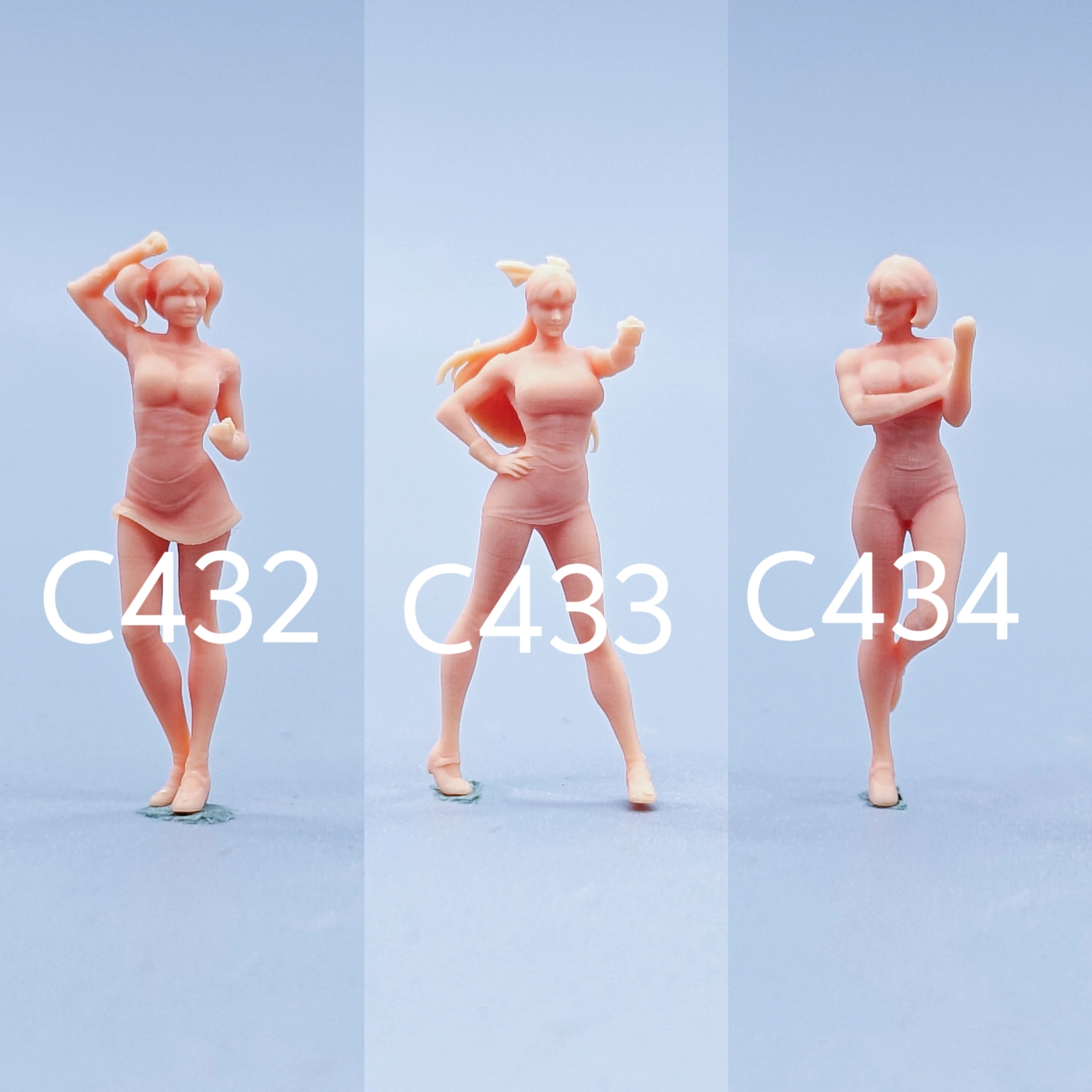 1/64 Figuren Maßstab Modell Harz The Powerpuff Girls Ungefärbte Miniaturen Diorama handbemalt C432 C434