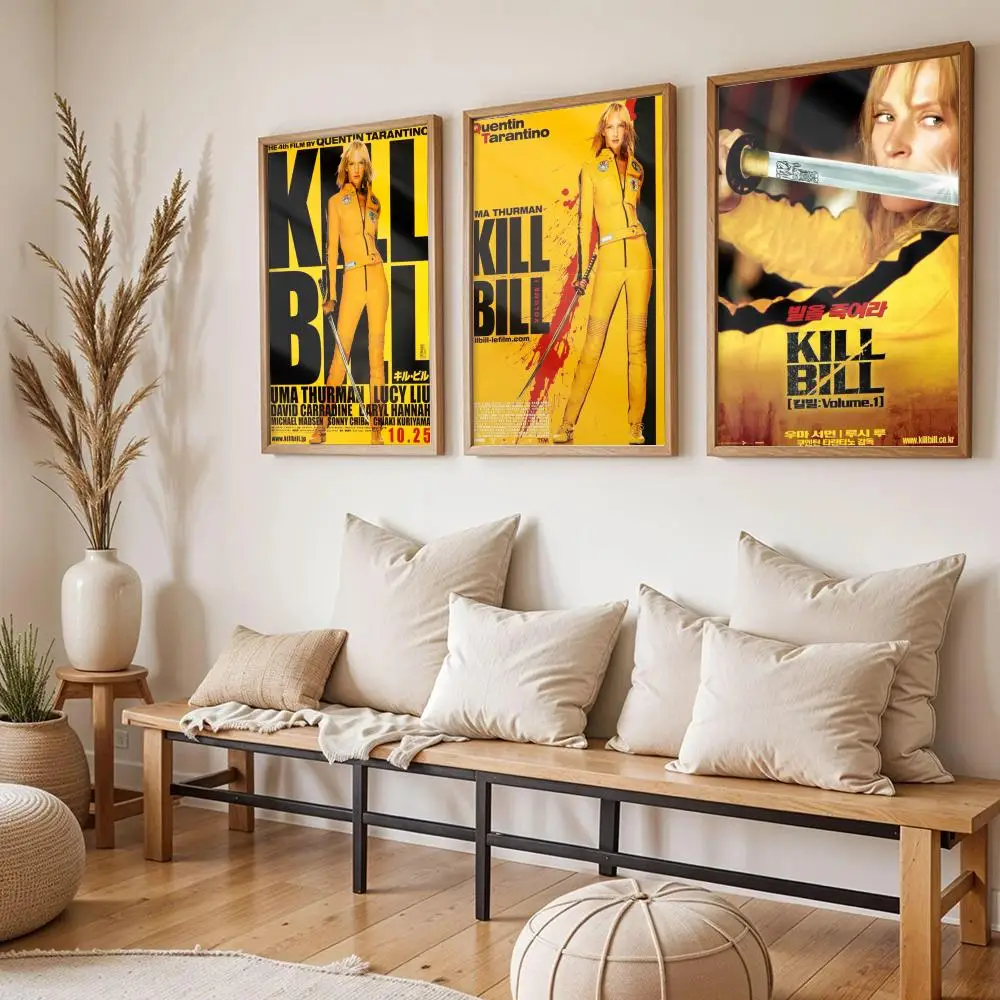 Classic Movie K-Kill B-Bill Painting Calligraphy Frameless Canvas Poster Wall Art HD Print Modern Aesthetic Home Decor Gift