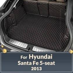 Car trunk mat for Hyundai Santa Fe Five seats 2013 cargo liner carpet interior accessories cover