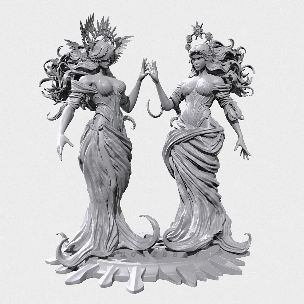 The height of man 50mm 75mm 90mm Resin model kits figure beauty colorless and self-assembled 3D Printing TD-7214/3D