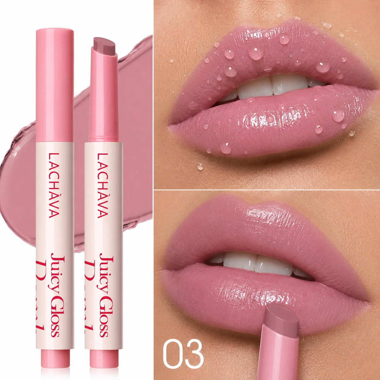 Hochpigmentierter, feuchtigkeitsspendender Lipgloss mit Spiegelglanz, leicht aufzutragender Farbansatz, aufpolsternder Lippenstift-Balsam