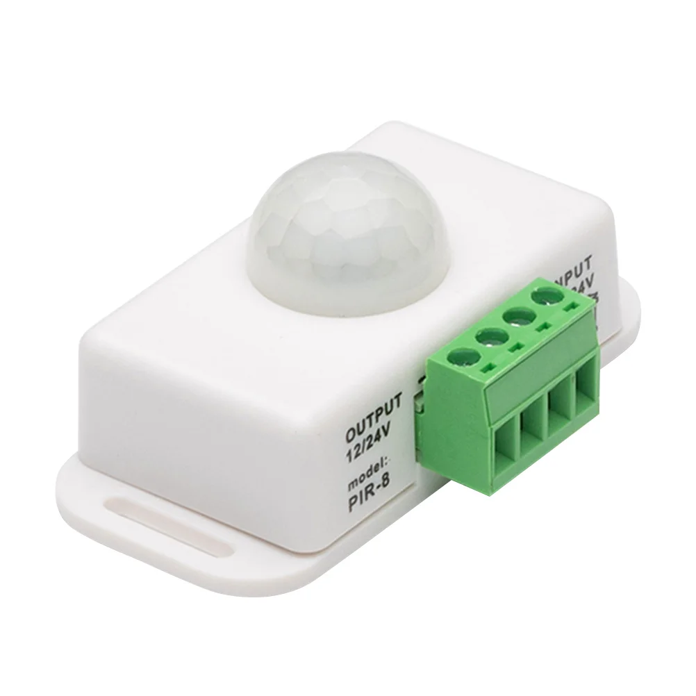

1pcs Pir Motion 12-24V For Cabinet Stairway Under Bed Lighting Adjustable Timer 1-10 Min Auto On