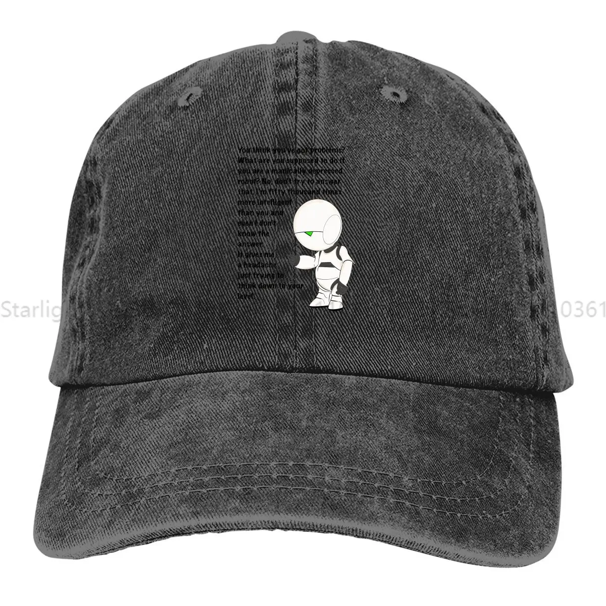 Men's Baseball Cap Marvin Problems Quote Robot Trucker Snapback Caps Dad Hat The Hitchhikers Guide To The Galaxy Golf Hats