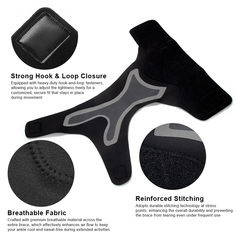 1PCS Ankle Support Brace,Adjustable Ankle Strain Protector Strap,Arthritis Compression Wrap,Foot Sleeve for Basketball Sport