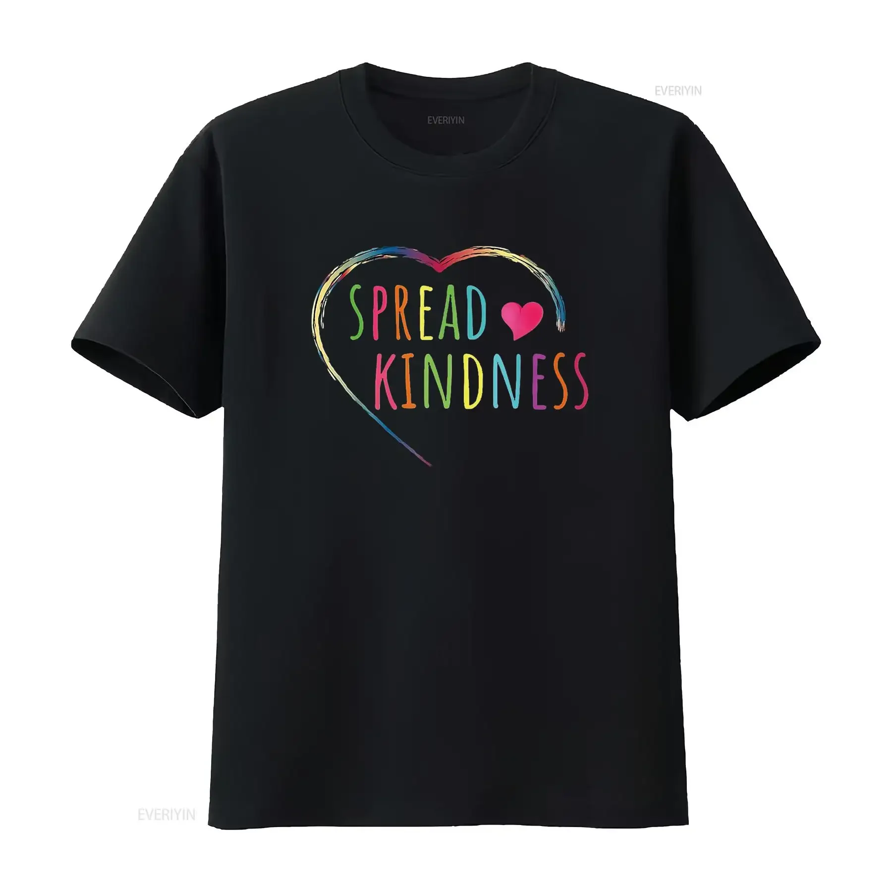 Spread Kindness T Shirt Kids Anti Bullying Black X Large vintage Washed homme Versatile Soft Comfortable graphic Unisex