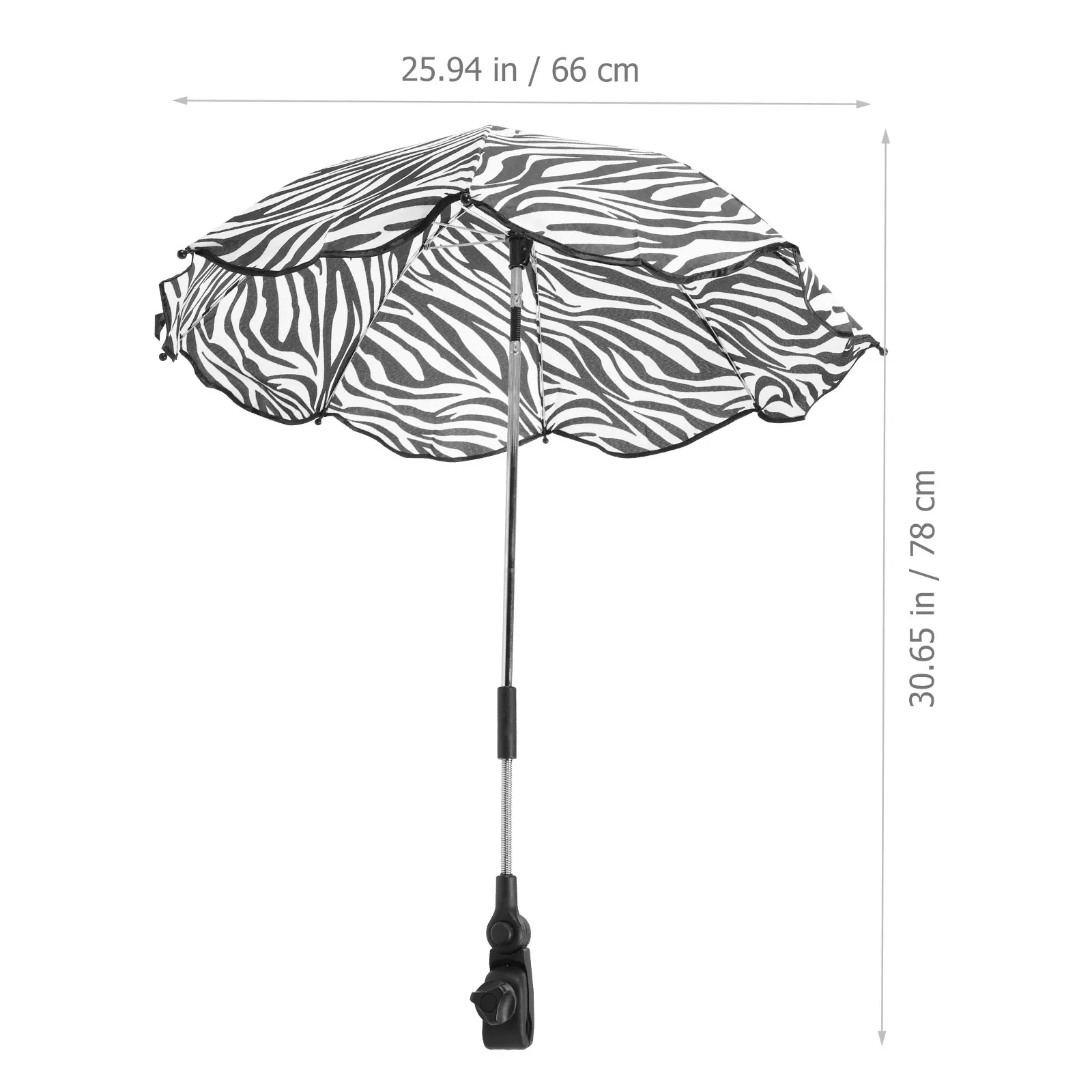 Baby Stroller Umbrella Flexible Base Adjustable Handle Uv Protection Pushchair Sun Parasol Windproof Water Resistant Baby Buggy view 4