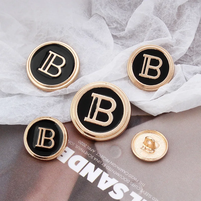 10pcs/lot Metal Button Coat Windbreaker Sweater Luxurious Decoration Accessories Gold Cartoon Button Clothes Sewing Accessories