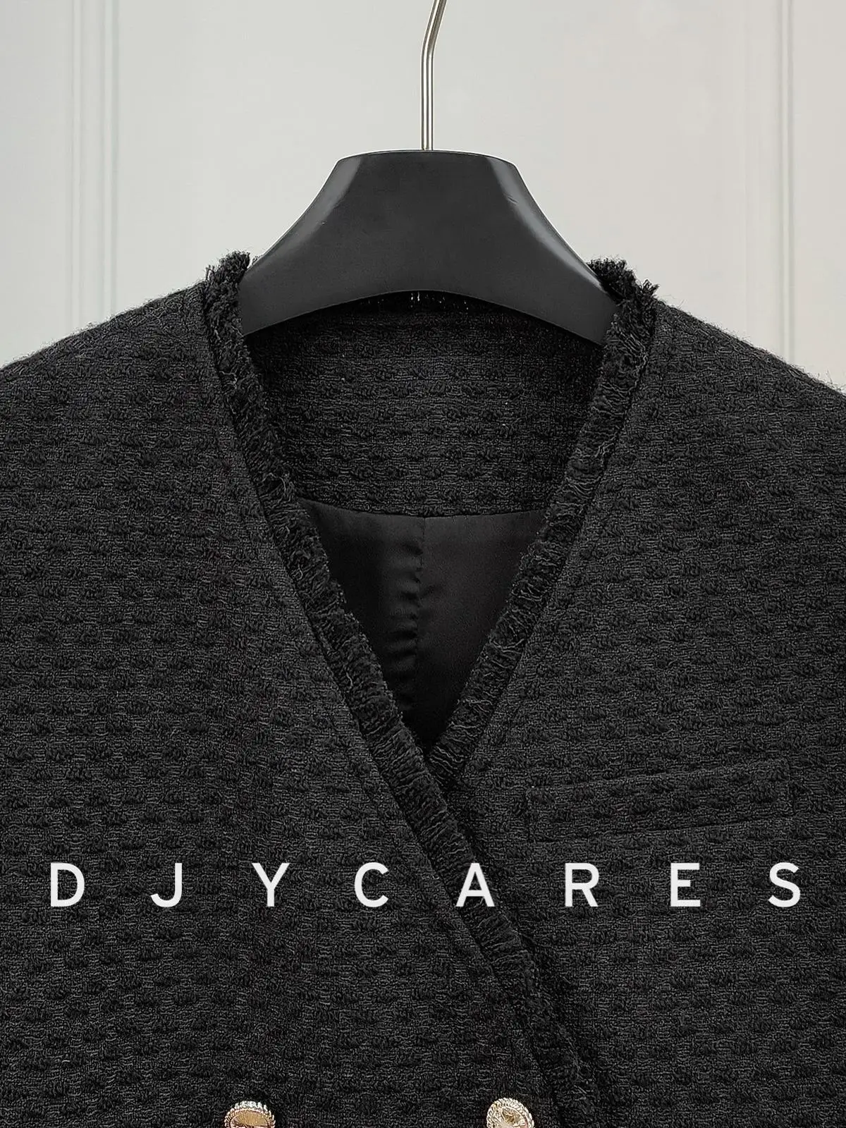 新しい重工業風織り黒Vネックベストタッセル付き万能トップス大きいサイズ