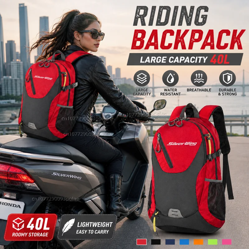 For Honda FCS600 Silver Wing SilverWing GT400 600 Large Capacity WaterpRacing travel Men waterproof Backpack Bag Motorcycle Gift