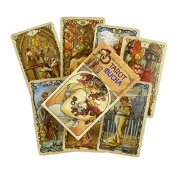 Tarot Mucha Cards Divination Deck English Versions Edition Oracle Board Playing Game For Party