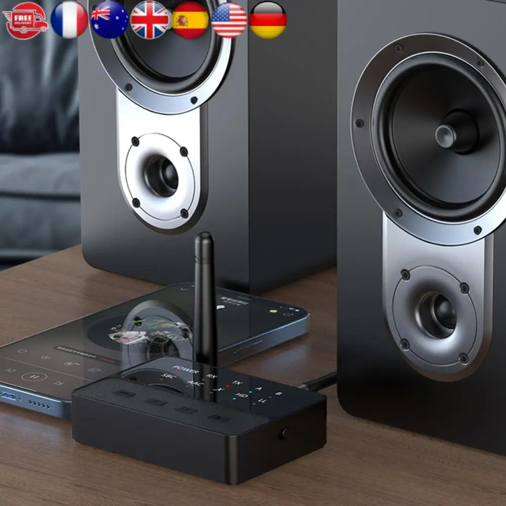 

Bluetooth-совместимый аудиоадаптер 5.3 APTX/HD/LL 3,5 мм AUX/RCA 2 в 1, беспроводной стереоприемник, передатчик, стереоадаптер HIFI