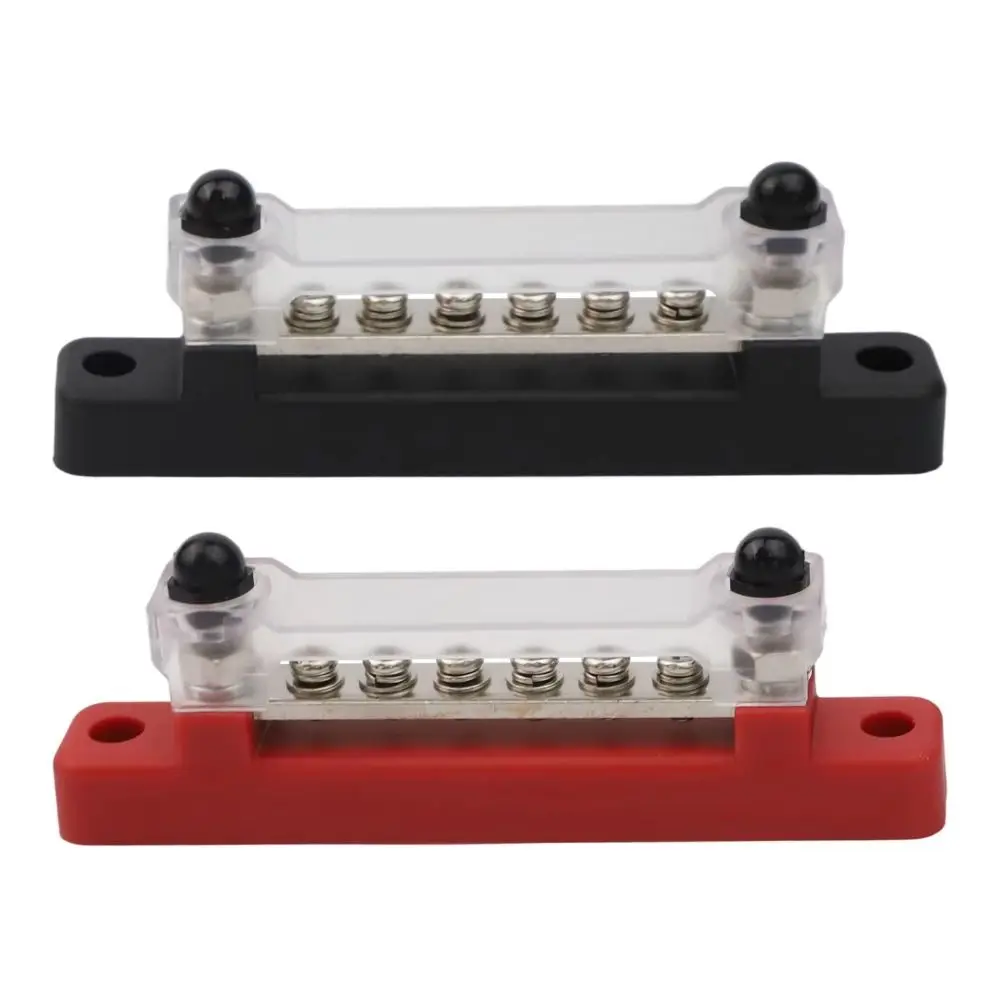 Power Distribution M6 Stud Power Distribution Block 12V 150A Bus Bar Waterproof 10 Way Electrical Terminal Block RV