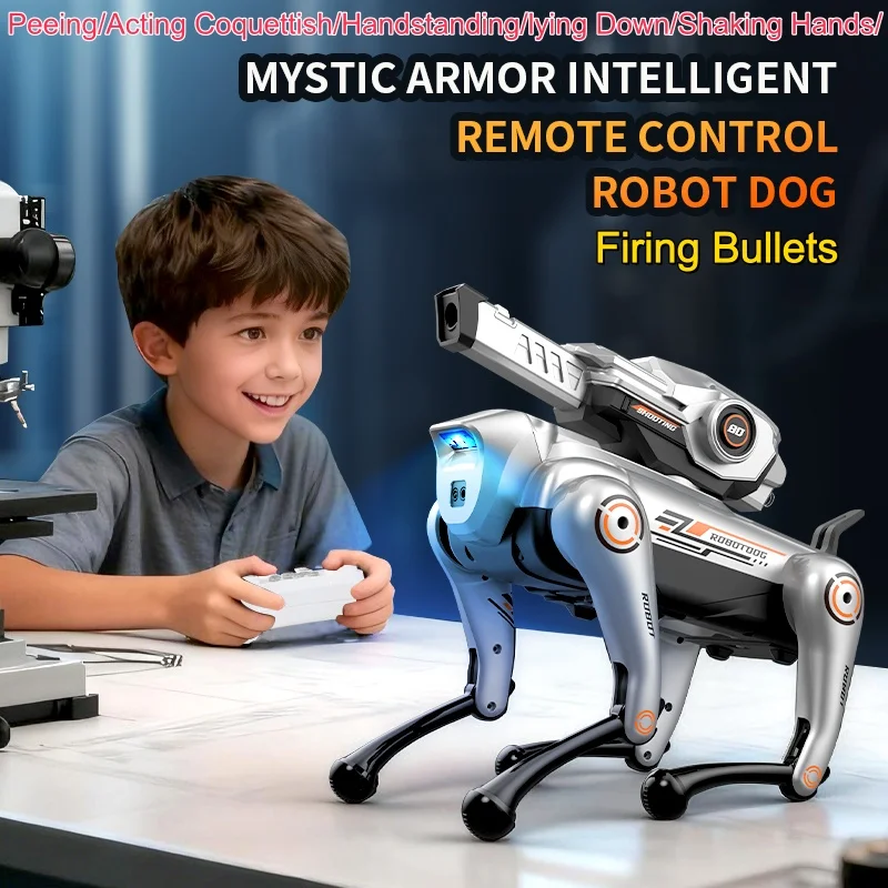 

Smart Robot Dog Toy Voice Control Programmable Singing Dancing Firing Bullets Remote Control Robot Dog Gift For Kids Boys Girls