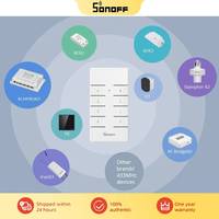 1/2Pcs SONOFF RM433 R2 Remote Controller 8 Keys RF Remote Controller Suitable For RFR2/SlampherR2/iFan03/433 RF Bridge/TX Serise