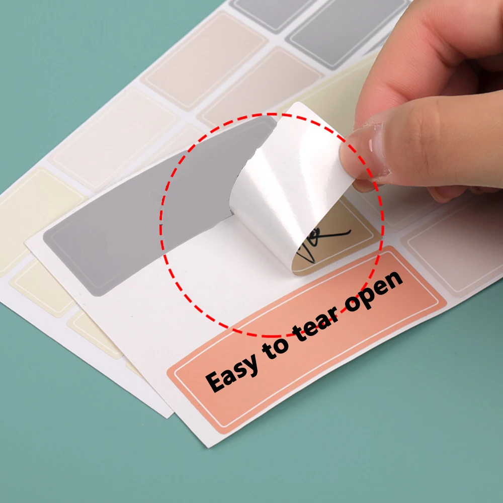 10Sheets Paper Label Self-adhesive Sticky Writing Sticker Colorful Label for Classification Writable Name Blank Note DIY Label