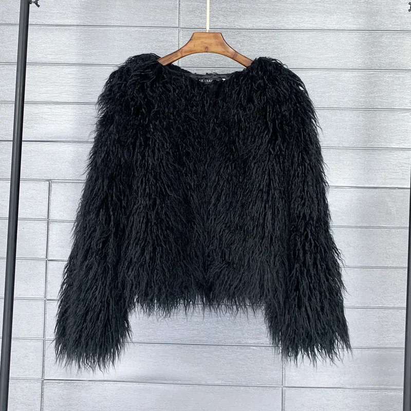 Warm Faux Jackets Women Fur Coat Loose Large Size 6XL Plush Coat Female Jacket Fur Autumn Winter Shaggy Furry Outerwear Jackets