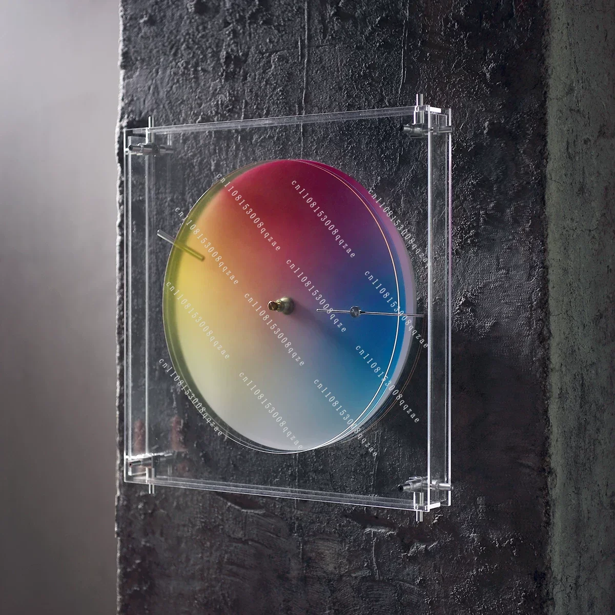 Three-color Rainbow Clock with Attractive Force, Wall Table Wall Clock Silent Decorative Desktop Ornament Ins Simple  Creative