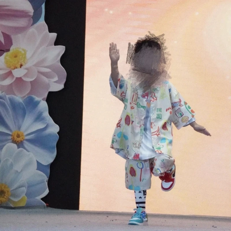 new-jazz-clothes-street-dance-costume-girls-short-hip-hop-set-geometric-animal-print-top-short-pant-rainbow-scarf-for-boys-kids