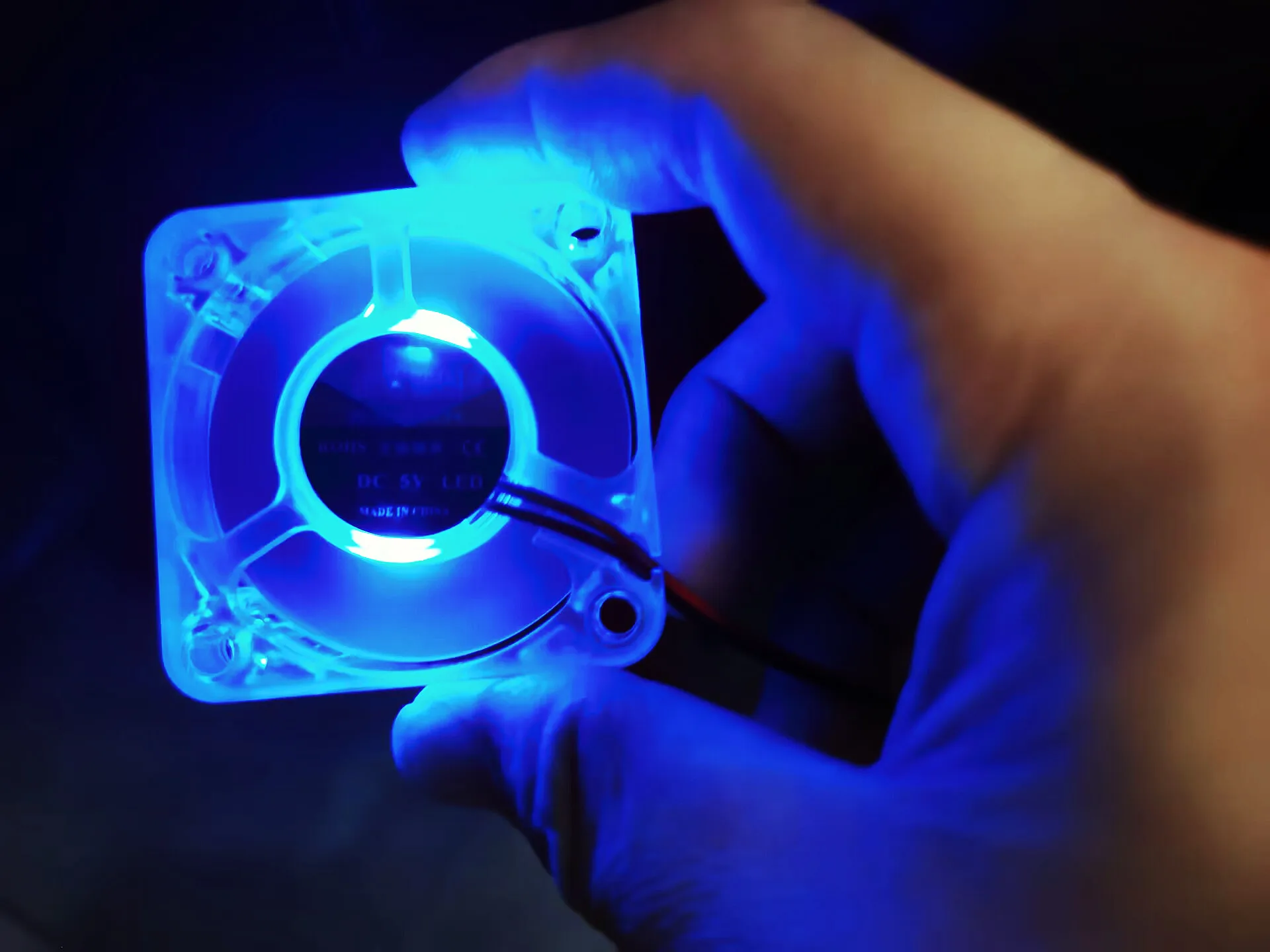 Pengda Blueprint 5010 Luminous LED Color Gradient Slow Flashing 24V 12V 5V Power Charger 5CM Fan 50 * 50 * 10MM