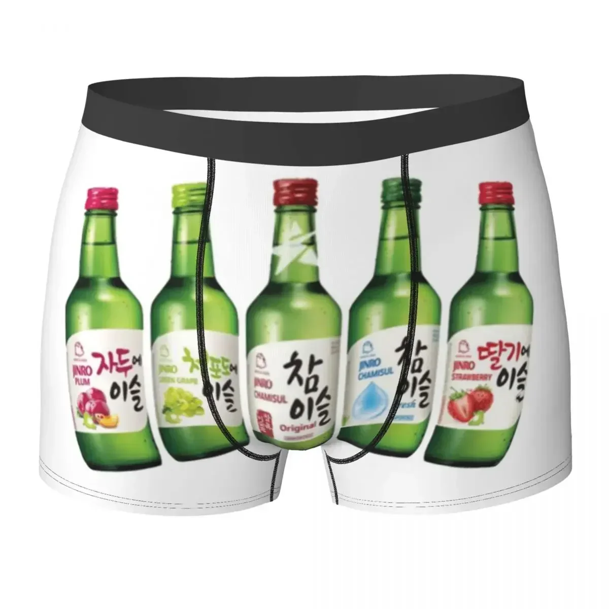 

Boxer Underpants Shorts Jinro Soju 5 Flavours Panties Male Breathable Underwear for Homme Man Boyfriend Gifts