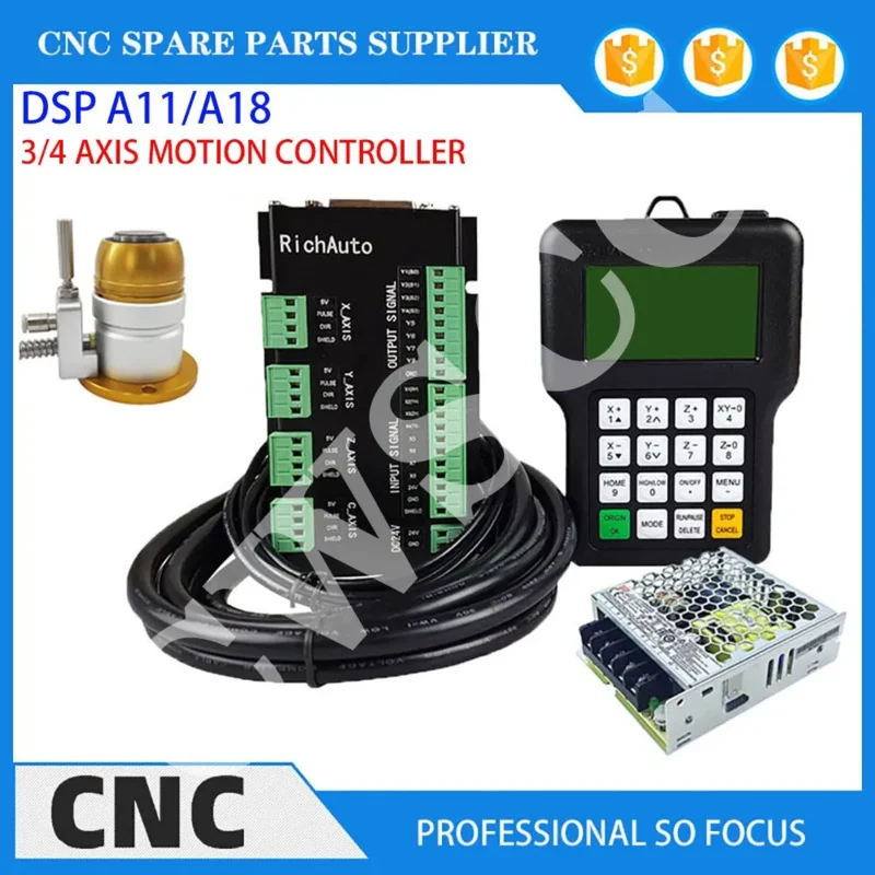 

RichAuto DSP A11 Original 3- 4-Axis Motion Controller A11E English Version Is Suitable For CNC Router Machine