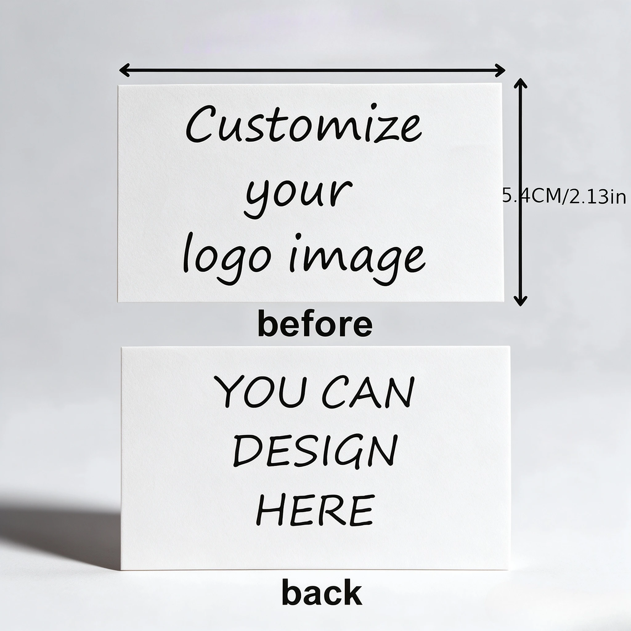 Custom Personalized Business Cards 200pcs - Logo/Design Free, Thanks Card Pro Print for Small Business Freelancers