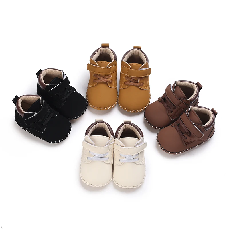 

Infant Toddler Sneakers, Soft Rubber Sole, Spring/Autumn, Casual Daily Wear, High-Top Design with Fabric Lining and Easy Closure