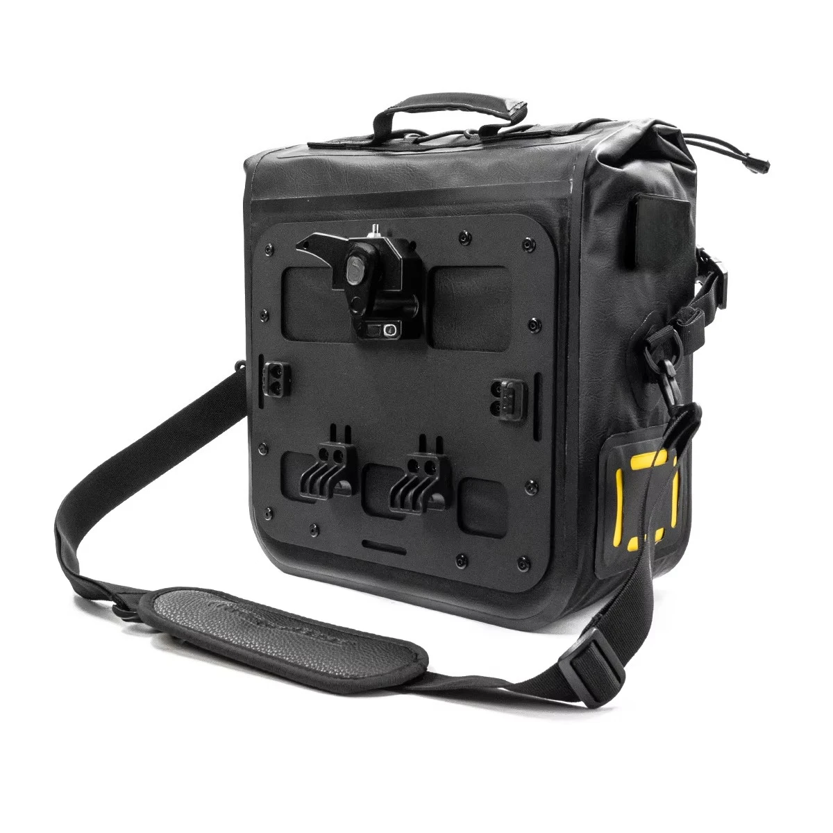 KOVE 625V Cafe Racer Style Waterproof PVC Saddle Bags with Side Brackets Motorcycle Side Bag Brackets
