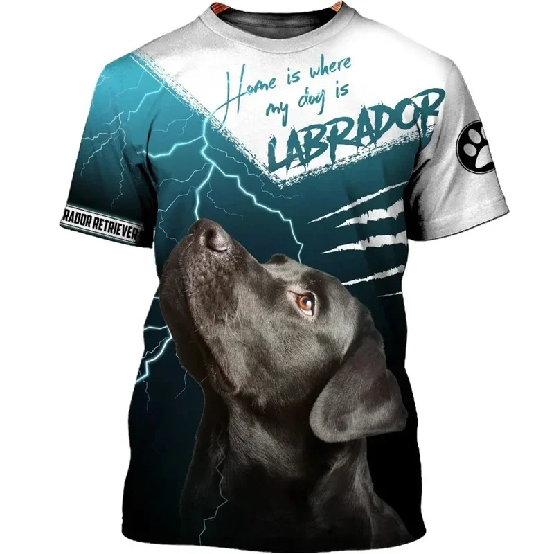 1 Piece Custom Your Picture Home Is Where My Dog Is Labrador T-Shirts 3D All Over Printed T Shirts Funny Dog T Shirts Unisex Tee