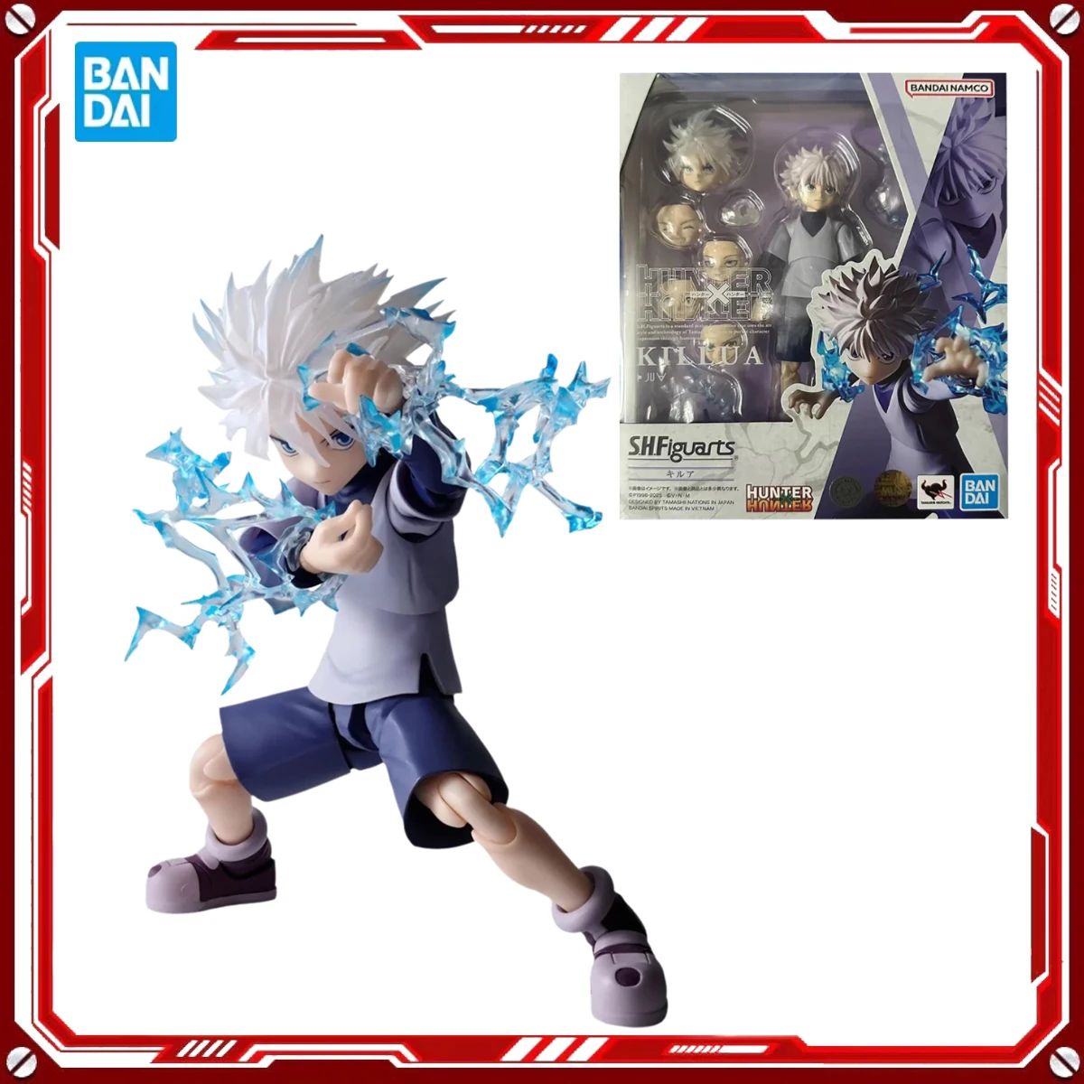 

Bandai Genuine HUNTER×HUNTER Anime Killua Zoldyck Toys SHF Action Figure Assembly Model Gift for Kids School Christmas Present