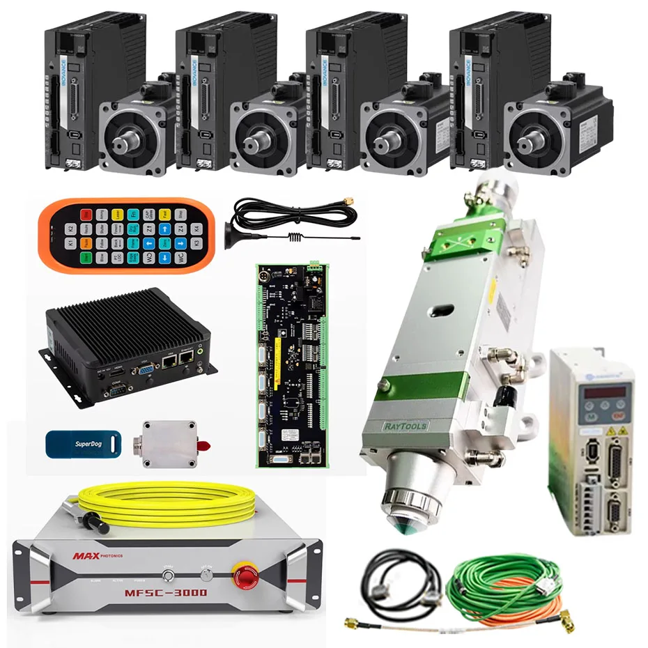 Laser Kit XC3000S Ruike Laser Source/Chuangxin Laser Source 1500W 2000W 3000W BM110 Laser Cutting Head Huichuan Servo Drive 750W