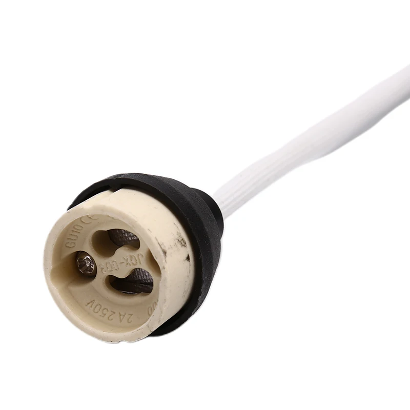 Socket Lamp Base Holder GU10 Bulb Light Adapter Connector Converter Ceramic Wire