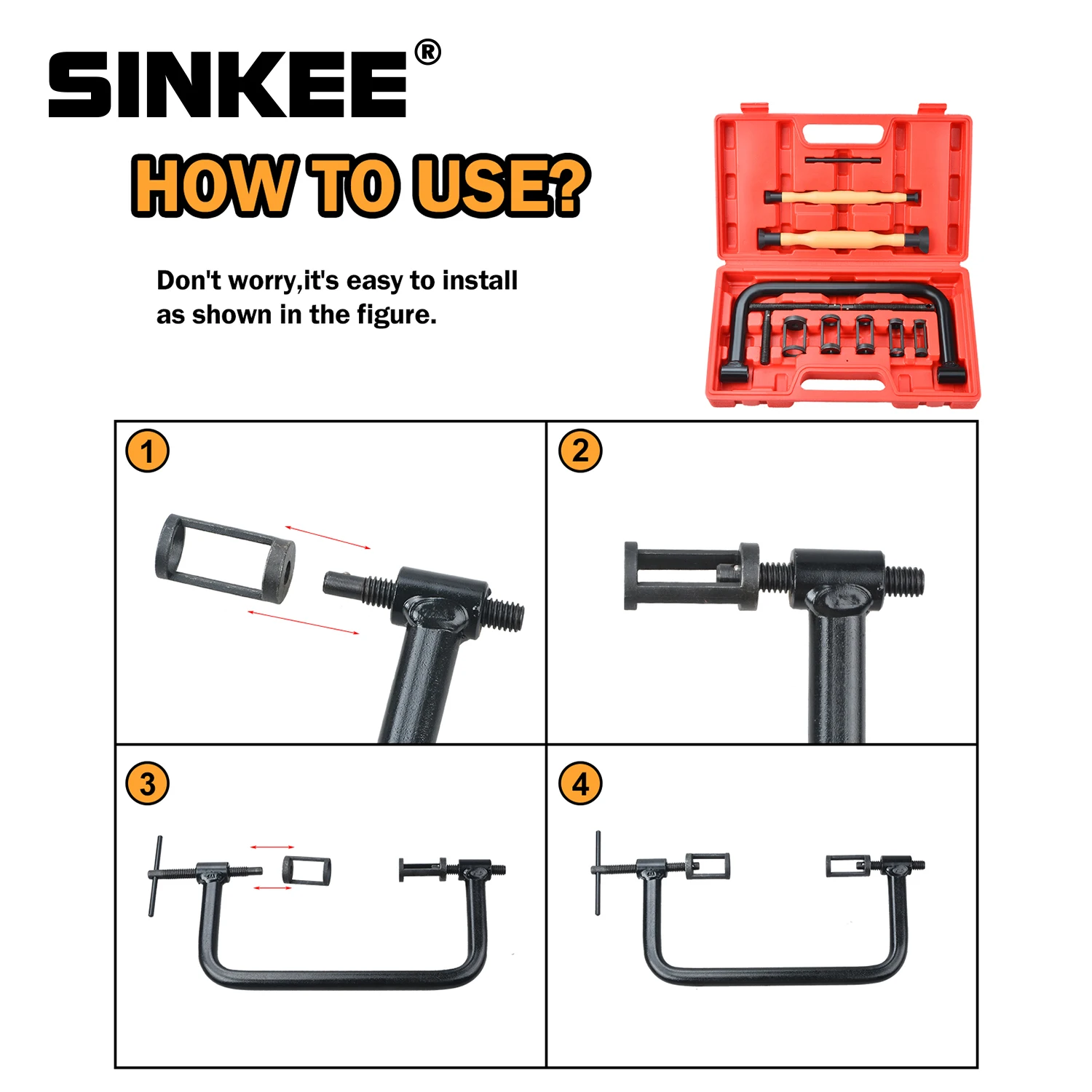 12Pcs Valve Spring Compressor with Valve Hand Lapper Grinding Tool Engine Cylinder Head Stick Tools Kit