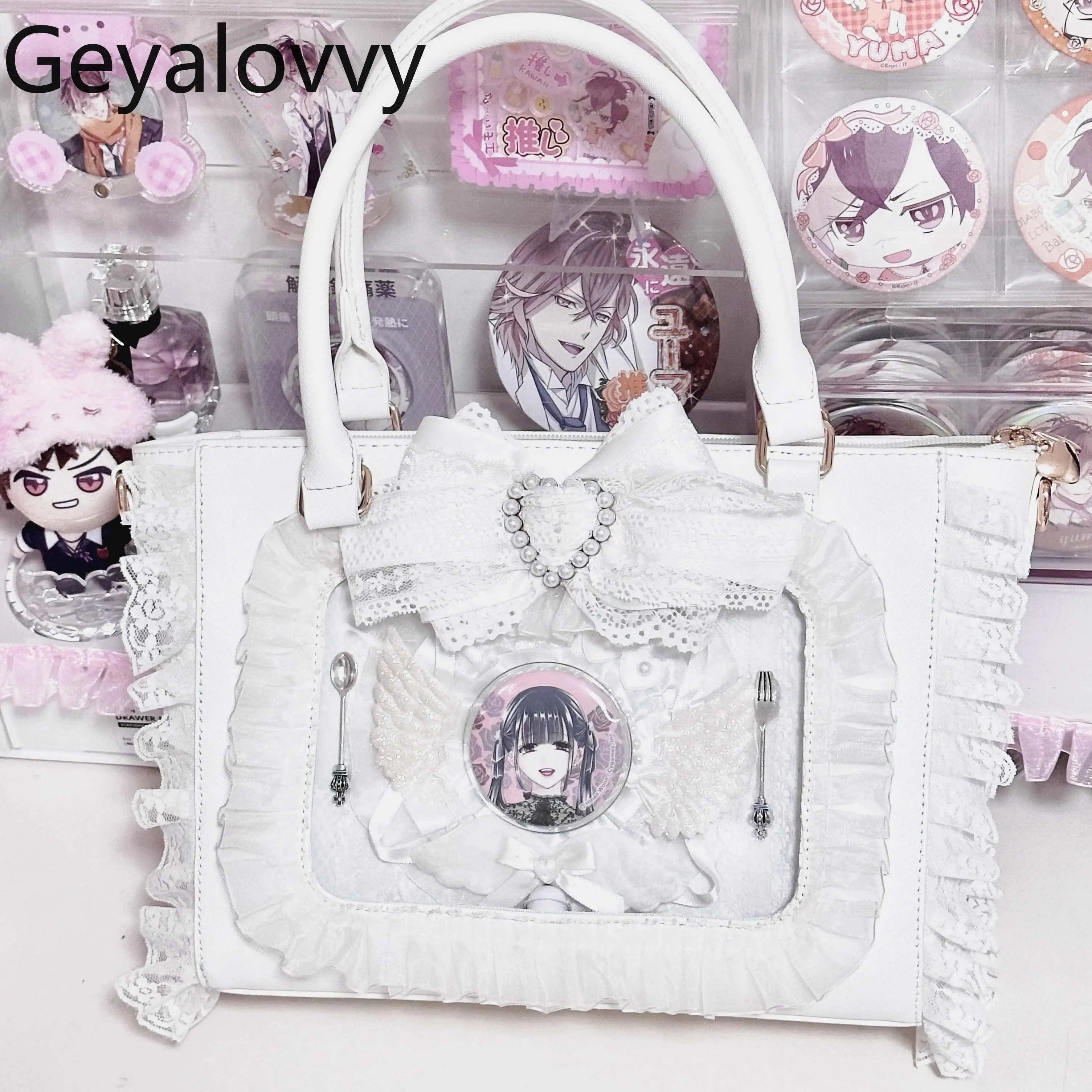 

Новые женские сумки 2026 года в стиле Лолита: милые и нежные дамские сумочки с кружевом, маленькие вместительные сумки-тоут для девушек